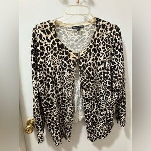Cheetah print cardigan